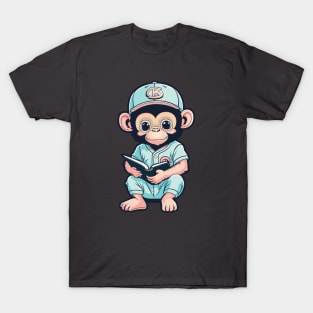 Monkey Baseball Player T-Shirt